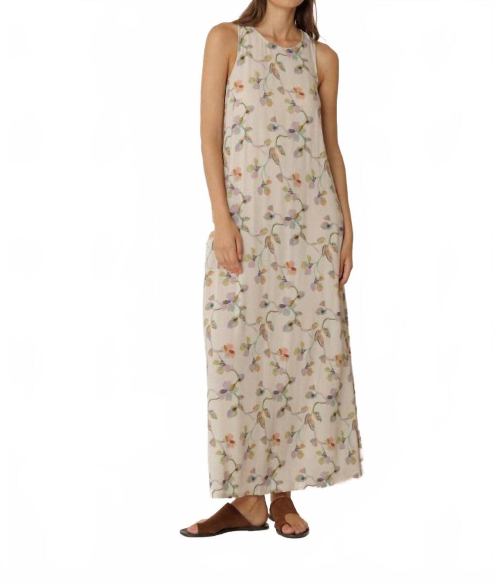 NEW INDI & COLD vestido maxi dress in beige